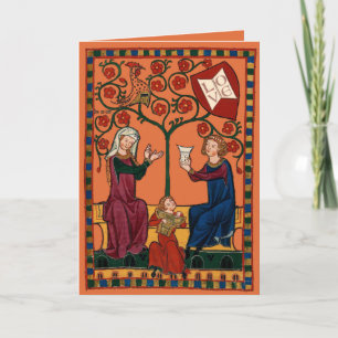 Glückliche Familie Feiertagskarte