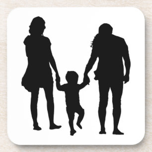 GLÜCKLICHE FAMILIE GETRÄNKEUNTERSETZER