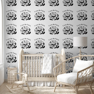 Glückliche Familie Panda Individueller Text Lustig Tapete