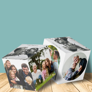 Glückliche Familienbilder Individueller Fünf (5) F Würfel