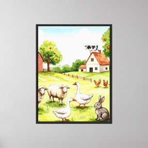 Glückliche Farm Leinwanddruck