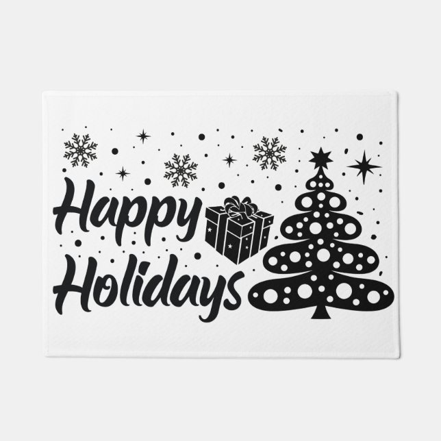 Glückliche Feiertage Frohe Weihnachten Ugly Weihna Fußmatte (Vorderseite)