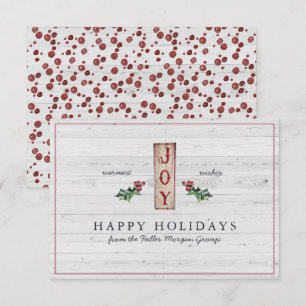 Glückliche Feiertage  Klassisches Rustikales Weihn Karte