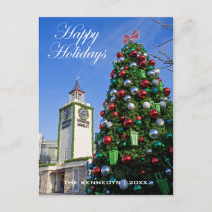 Glückliche Feiertage - Weihnachtsbaum am Feiertagspostkarte