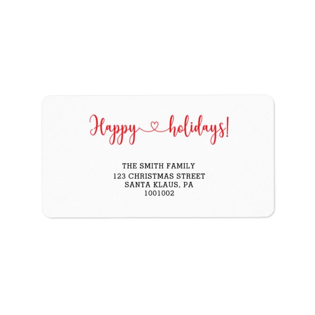 glückliche Ferien Adressaufkleber (Vorne)