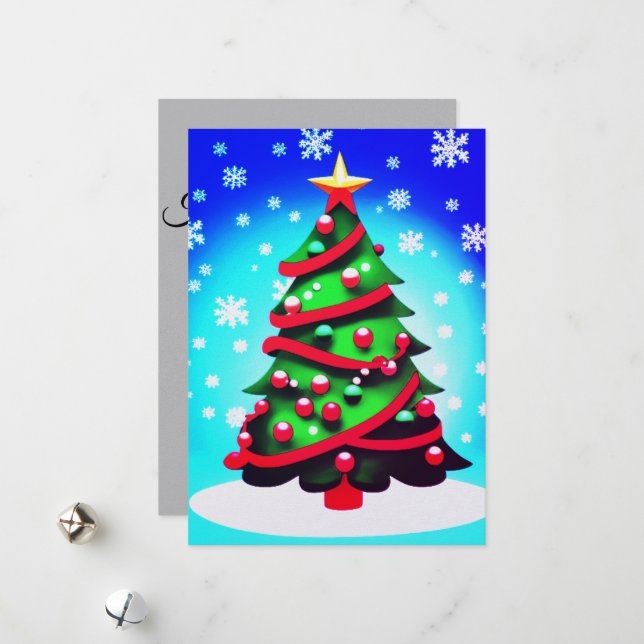 glückliche Ferien Feiertagskarte (Vorderseite/Rückseite Beispiel)