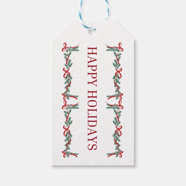 glückliche Ferien Geschenkanhänger (Vorderseite)