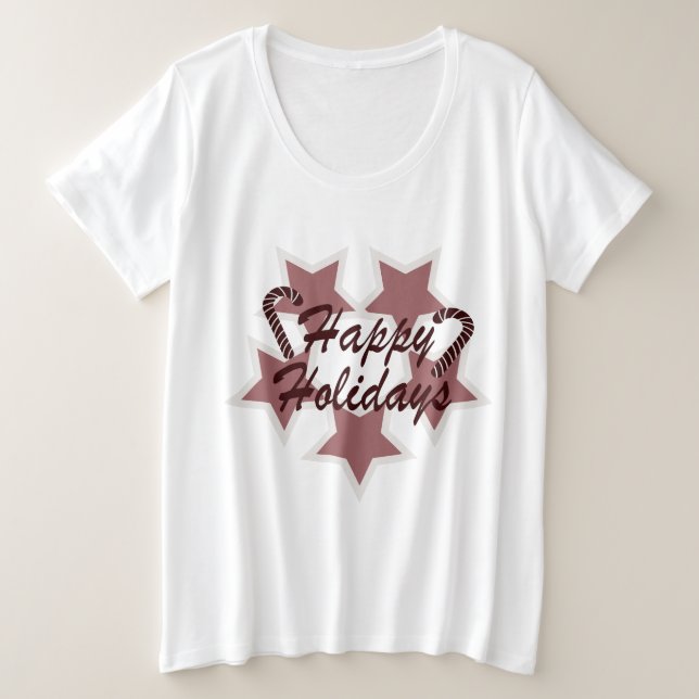 glückliche Ferien Große Größe T-Shirt (Design vorne)