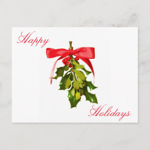 Glückliche Ferien mistletoe Feiertagspostkarte