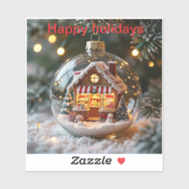 Glückliche Ferien Süßwarenladen in der Welt Aufkleber