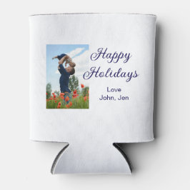 Glückliche Ferien Vater Sohn Weihnachten Familieng Dosenkühler