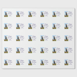 Glückliche Ferien Vater Sohn Weihnachten Familieng Geschenkpapier