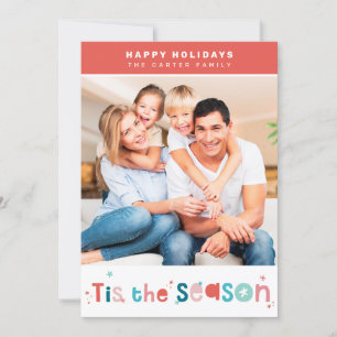 GLÜCKLICHE FERIEN Weihnachten ist die Saison Typog