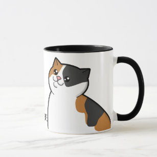 Glückliche fette Kaliko-Katzen-Wecker-Tasse Tasse