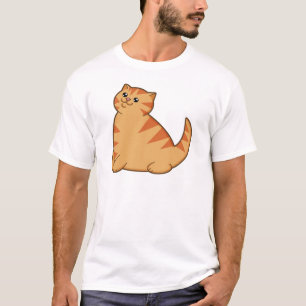 Glückliche fette orange Katze T-Shirt