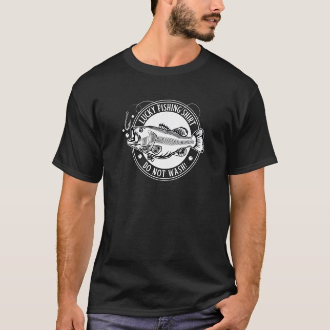 Glückliche Fischerei nicht waschen T-Shirt (Vorderseite)