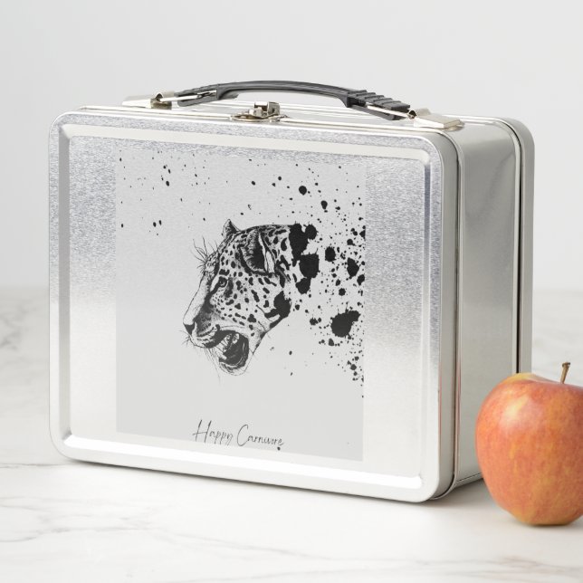 Glückliche Fleischfresser-Lunchbox Metall Brotdose (Beispiel)