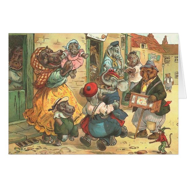 Glückliche Flusspferd-Familie (Vorderseite (Horizontal))