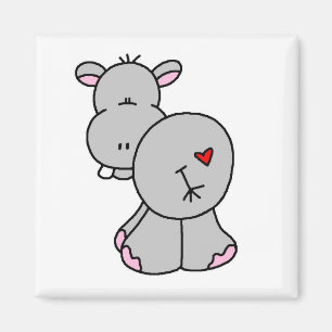 Glückliche Flusspferd-T-Shirts und Geschenke Magnet