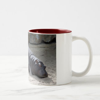glückliche Flusspferd-Tasse Zweifarbige Tasse