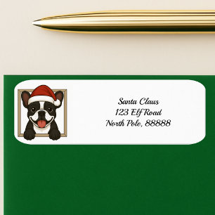 Glückliche französische Bulldog-Weihnachtsfeier-Rü