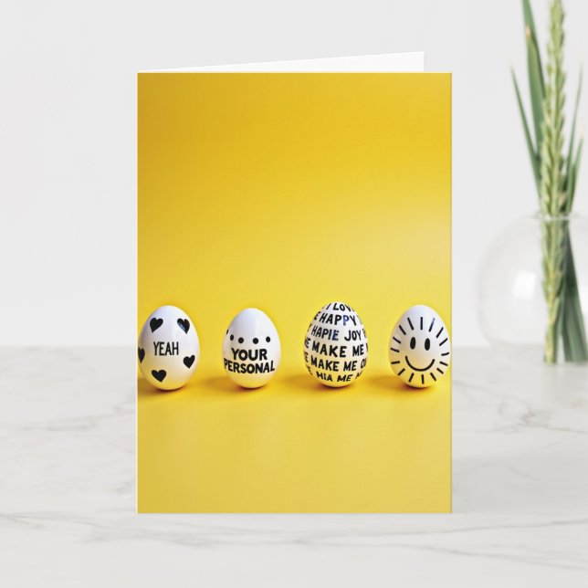 Glückliche Freude Ja Persönliche Karte (Vorderseite)