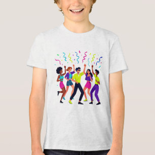 Glückliche Freunde Tanzparty Feier Tri-Blend Shirt