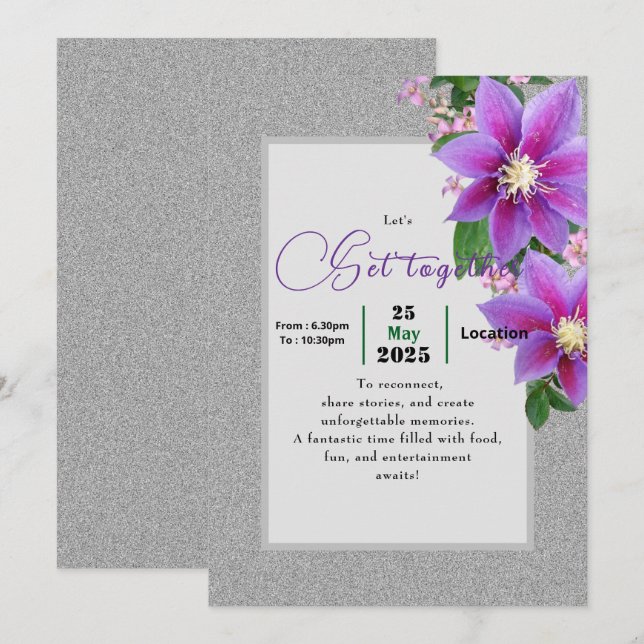 Glückliche Freundschaft Einladung (Vorne/Hinten)