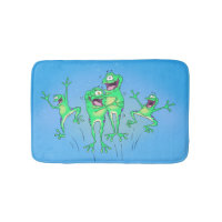 Glückliche Frosch-Badezimmer-Wolldecke