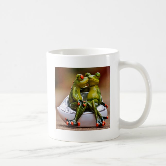 Glückliche Frösche Kaffeetasse (Rechts)