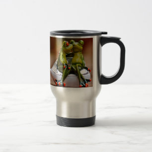 Glückliche Frösche Reisebecher