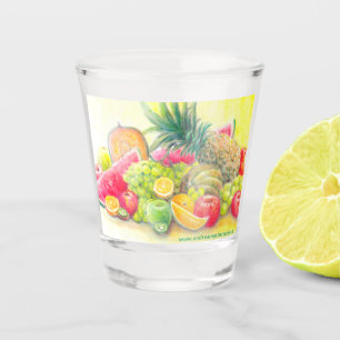 Glückliche Früchte Schnapsglas