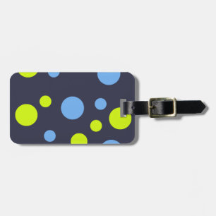 Glückliche Funky Gelbe Blaue Blasen Gepäckanhänger