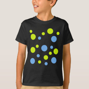 Glückliche Funky Gelbe Blaue Blasen T-Shirt