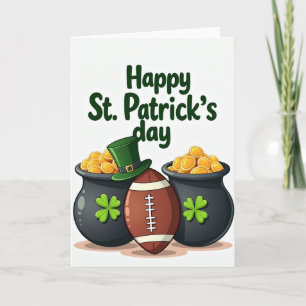 Glückliche Fußball-Happy-St.-Patricks-Karte Karte