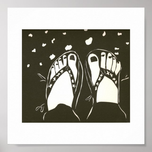 glückliche Füße Poster (Vorne)