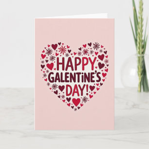 Glückliche Galentine Glitter-Herzen-Karte Karte