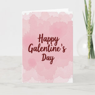 Glückliche Galentines Pink-Wasserfarben-Karte Karte