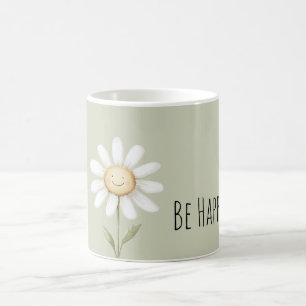 Glückliche Gänseblümchenblume Kaffeetasse