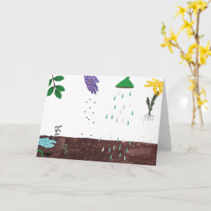 Glückliche Gartensaison Gärtner-Illustration Karte