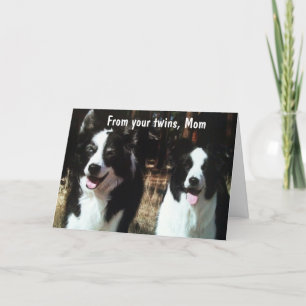 GLÜCKLICHE GEBURTSTAGLICHE MAMA VON IHREN ZWINS KARTE