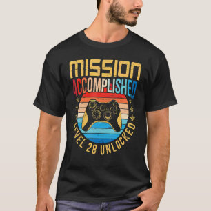 Glückliche Geburtstags-Gamer-Mission erfüllt Stufe T-Shirt
