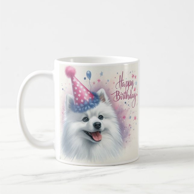 "Glückliche Geburtstagsfeier" Kaffeetasse (Links)