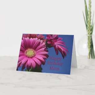 Glückliche Geburtstagsfeier Mama - Rosa Gerbera Karte