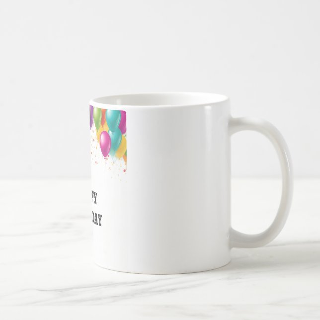 "Glückliche Geburtstagsfeier Tasse (Rechts)