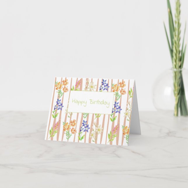 Glückliche Geburtstagskarte Blume Feiertagskarte (Vorderseite)