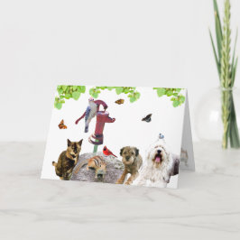 Glückliche Geburtstagskarte: die ganze Gang. Feiertagskarte