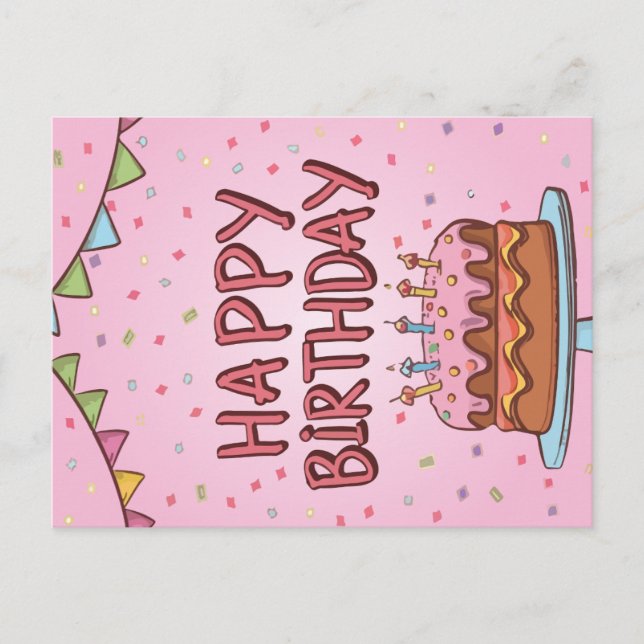 Glückliche Geburtstagskarte Feiertagspostkarte (Vorderseite)