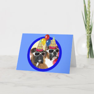 Glückliche Geburtstagskarte für Boxers Karte