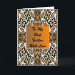 Glückliche Geburtstagskarte für einen Schrittvater Karte<br><div class="desc">Eine Geburtstagskarte für einen Stiefvater mit abstraktem. Design von JustByjulie.</div>